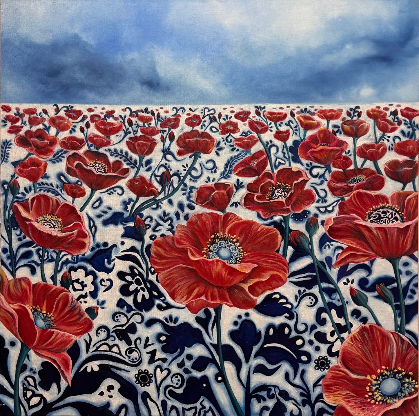 Olja in Bloom 16x16